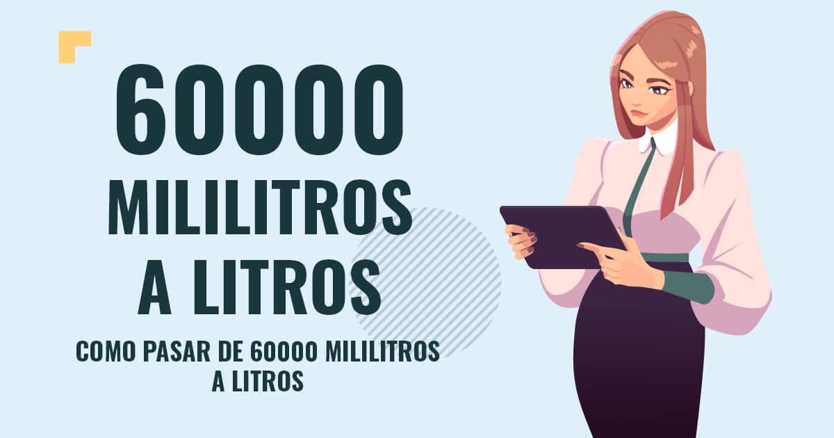 Profesor en pizarra explicando cuanto son 60000 mililitros a litros