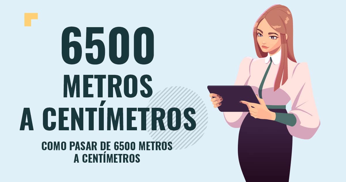Profesor en pizarra explicando cuanto son 6500 metros a centímetros