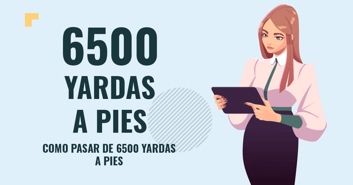 Profesor en pizarra explicando cuanto son 6500 yardas a pies