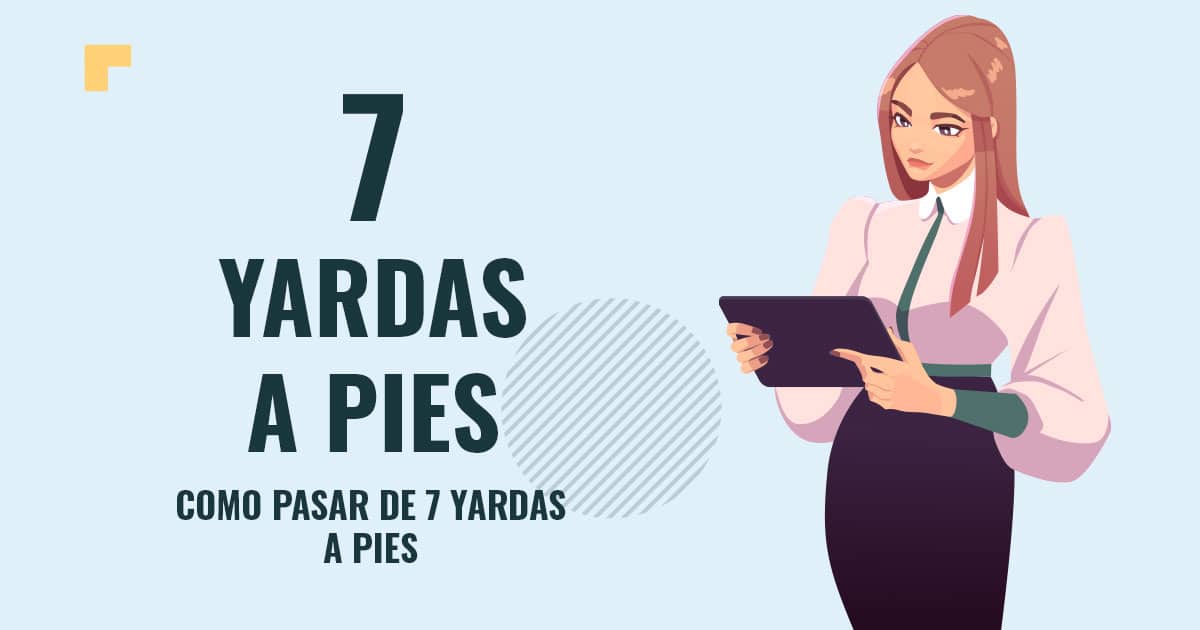 Como pasar de 7 yardas a pies Profesor en pizarra explicando cuanto son 7 yardas a pies