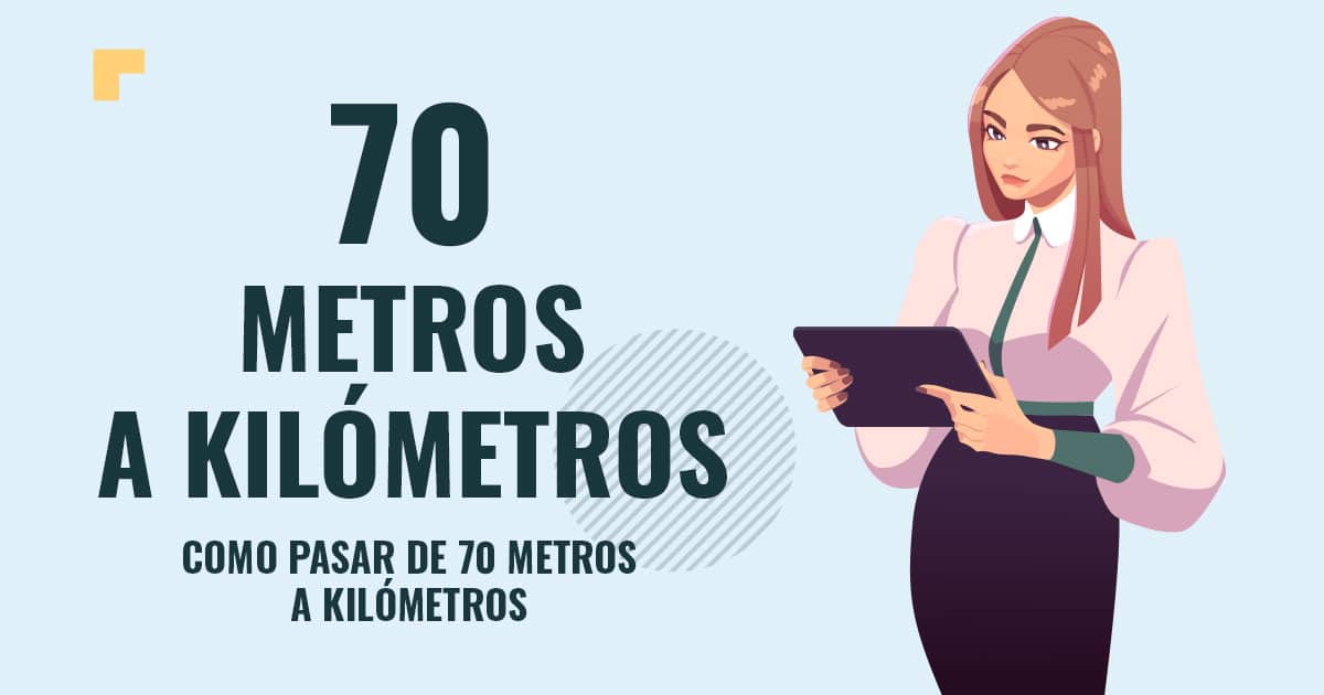 Como pasar de 70 metros a kilómetros Profesor en pizarra explicando cuanto son 70 metros a kilómetros
