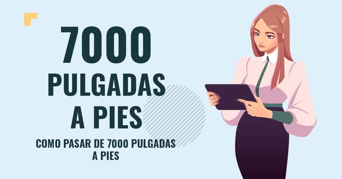Profesor en pizarra explicando cuanto son 7000 pulgadas a pies