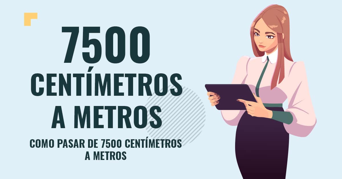 Profesor en pizarra explicando cuanto son 7500 centimetros a metros