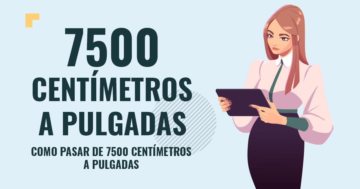 Profesor en pizarra explicando cuanto son 7500 centimetros a pulgadas