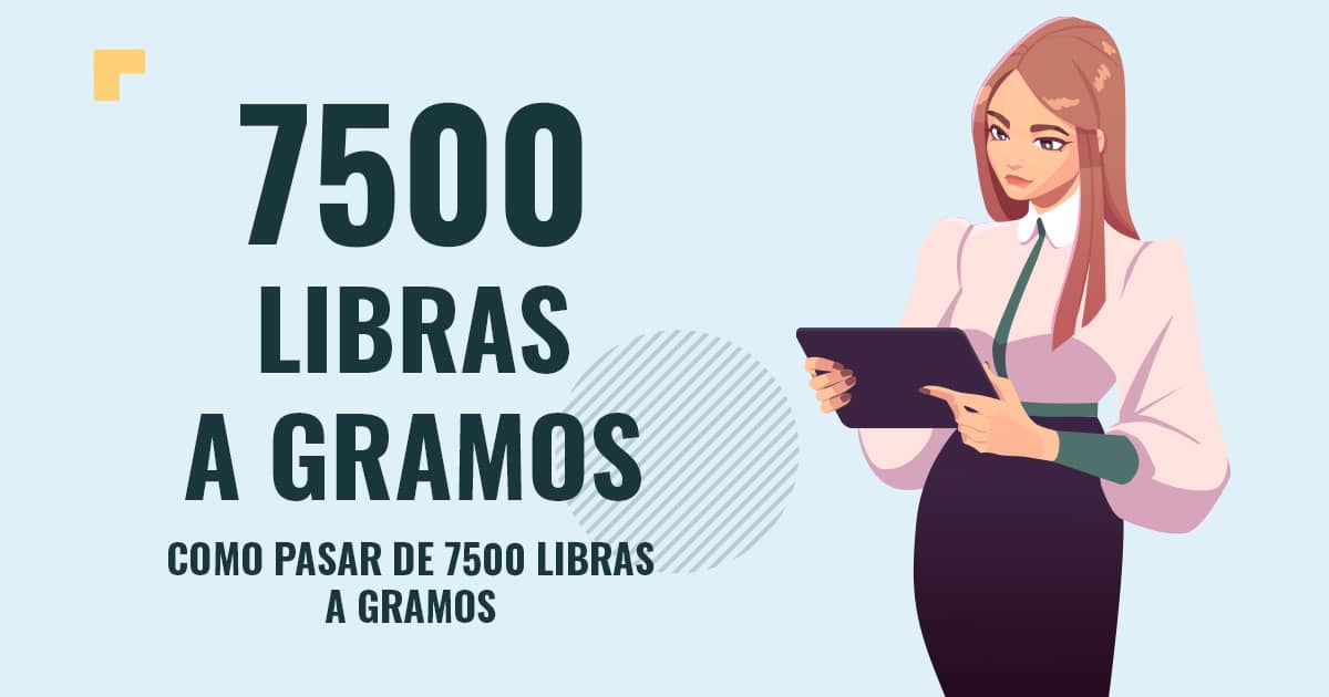 Profesor en pizarra explicando cuanto son 7500 libras a gramos