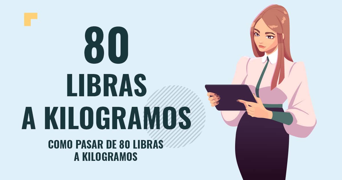 Profesor en pizarra explicando cuanto son 80 libras a kilogramos