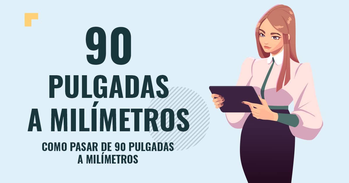Como pasar de 90 pulgadas a milímetros Profesor en pizarra explicando cuanto son 90 pulgadas a milímetros