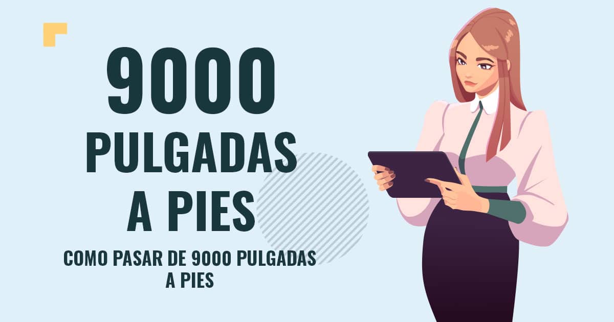 Profesor en pizarra explicando cuanto son 9000 pulgadas a pies