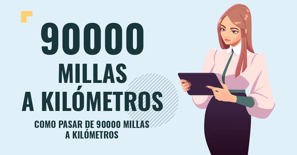 Profesor en pizarra explicando cuanto son 90000 millas a kilómetros