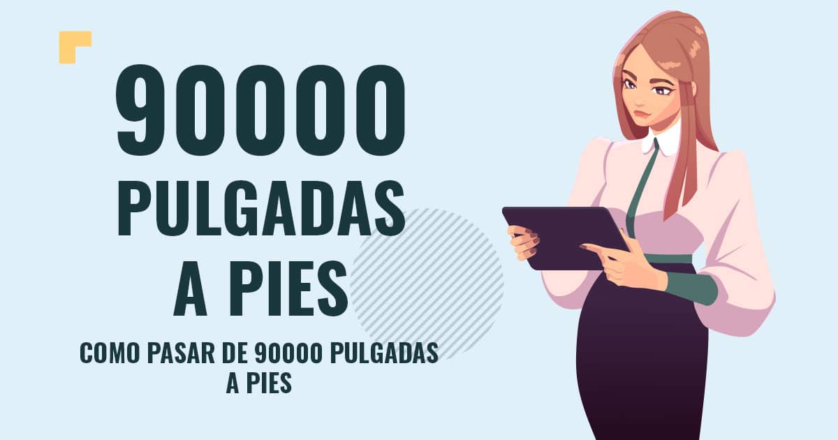 Profesor en pizarra explicando cuanto son 90000 pulgadas a pies